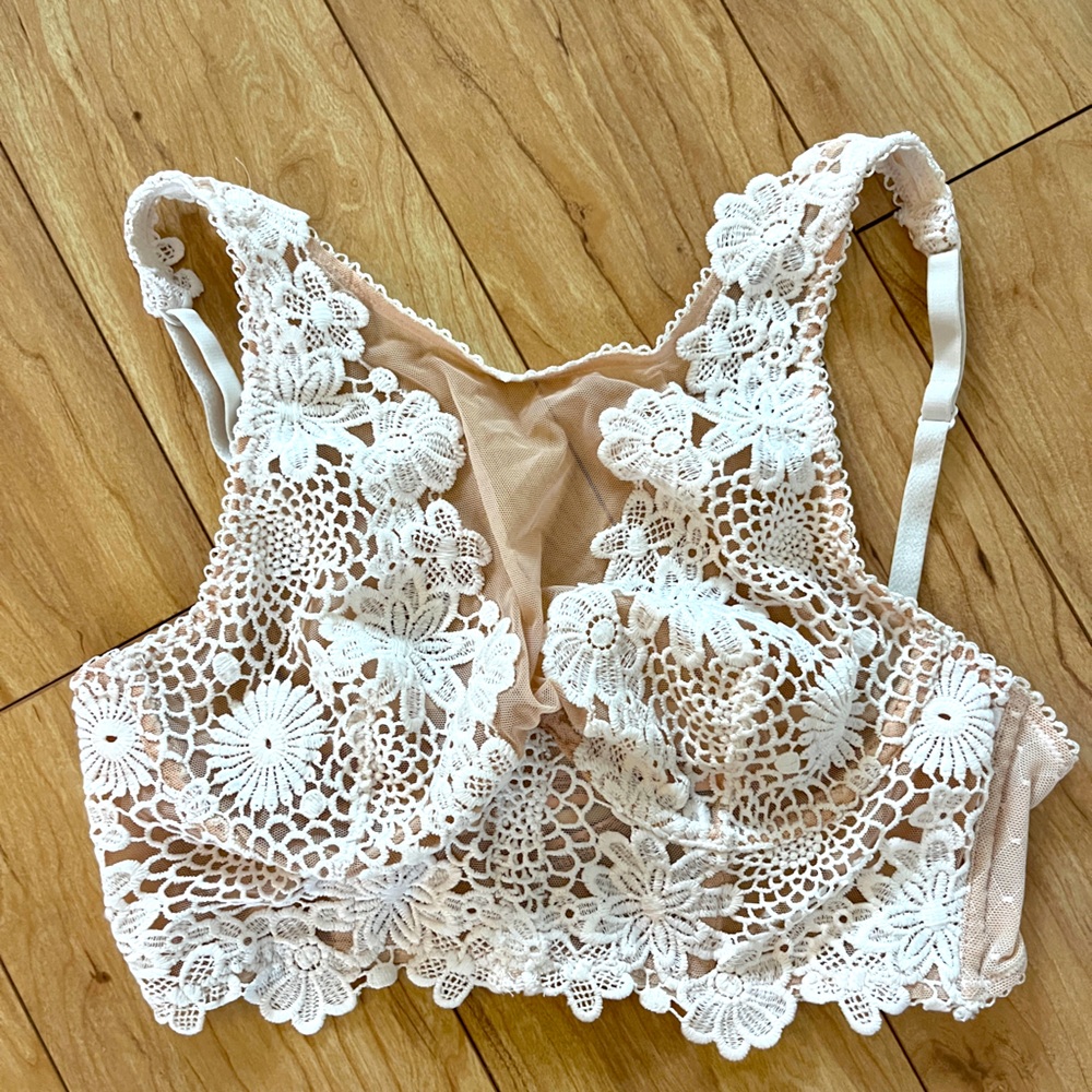 Victoria’s Secret White Lace Bra 34B